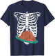 Thanksgiving turkey in ribcage skeleton Xray T-Shirt - T-Shirt | Navy
