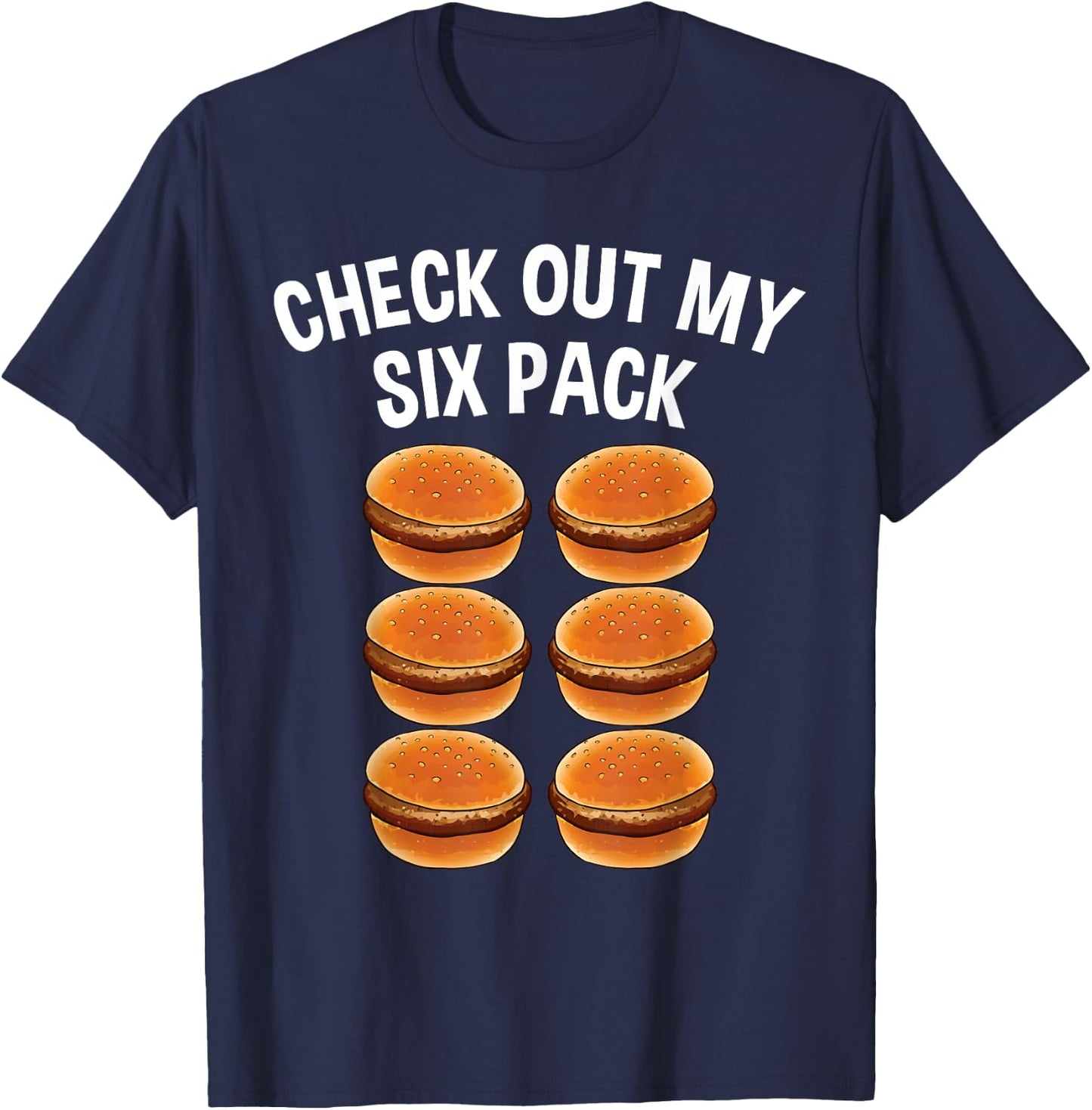 Funny Burger Art Men Women Sandwich Cheeseburger Lovers T-Shirt - T-Shirt | Navy
