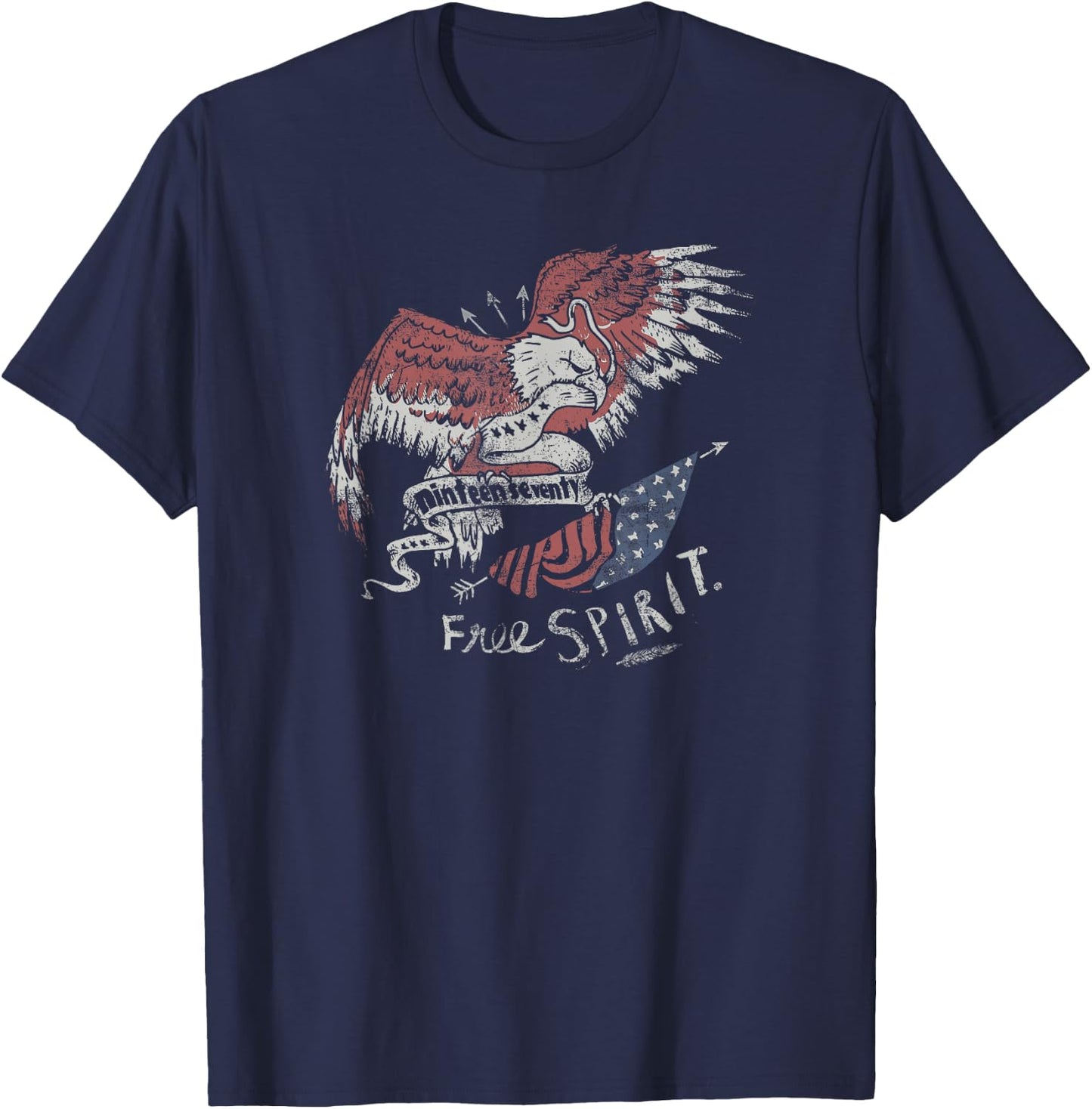 Trendy Vintage Free Spirit American Eagle T-Shirt - T-Shirt | Navy