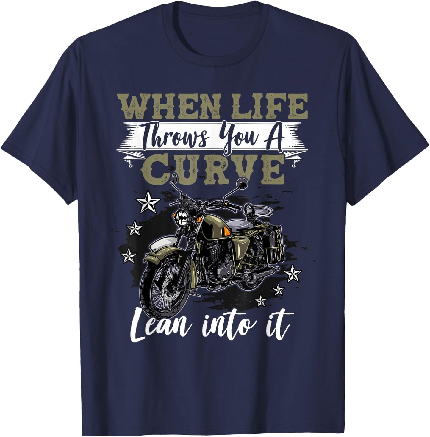 Funny Motorcycle Lover Graphic Biker Men Motorbike Rider T-Shirt - T-Shirt | Navy