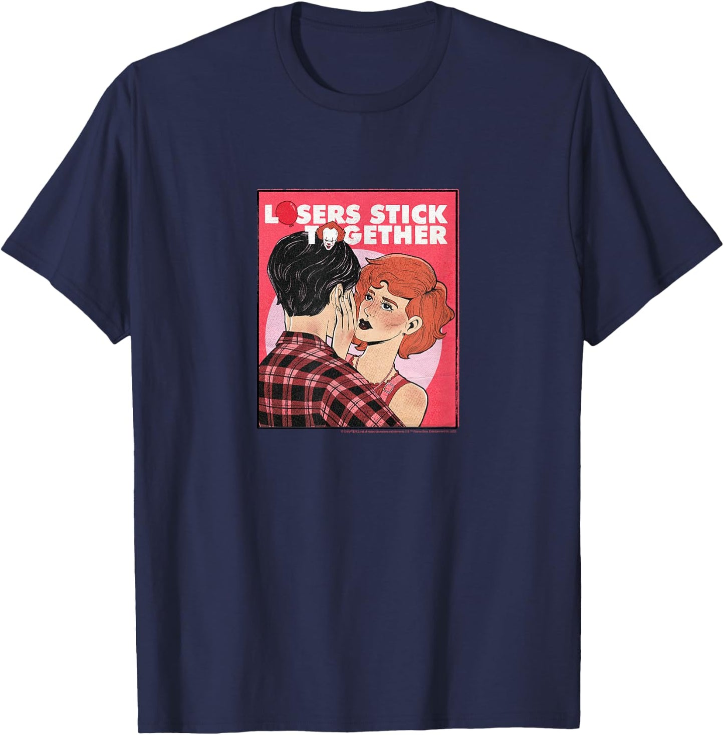 IT: Chapter 2 Losers Stick Together Valentine Horror Movie T-Shirt - T-Shirt | Navy