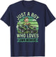 Funny Lawn Mowing Boys Kids Lawn Mower Gardening T-Shirt - T-Shirt | Navy
