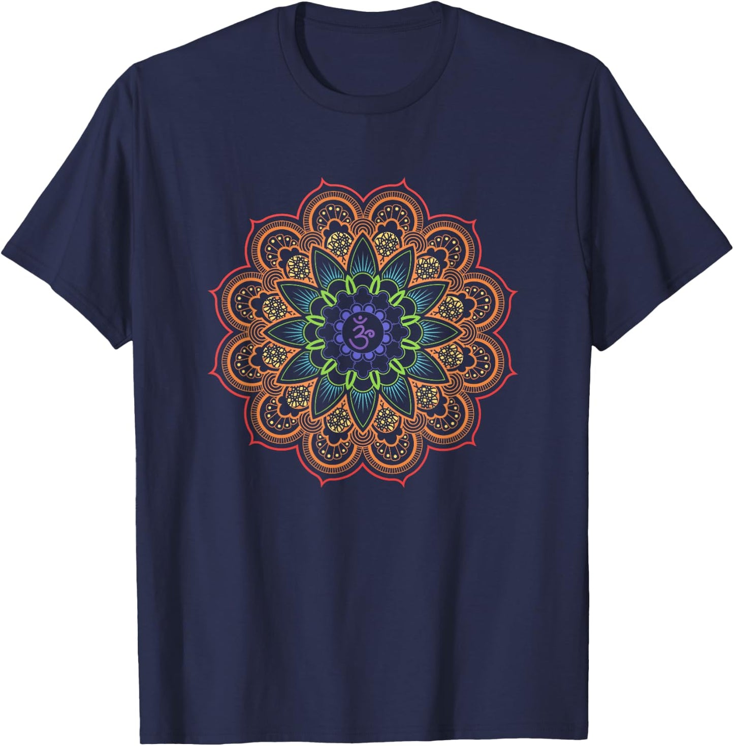 Mandala Symbol Meditations Mandalas Yoga - mandala T-Shirt - T-Shirt | Navy
