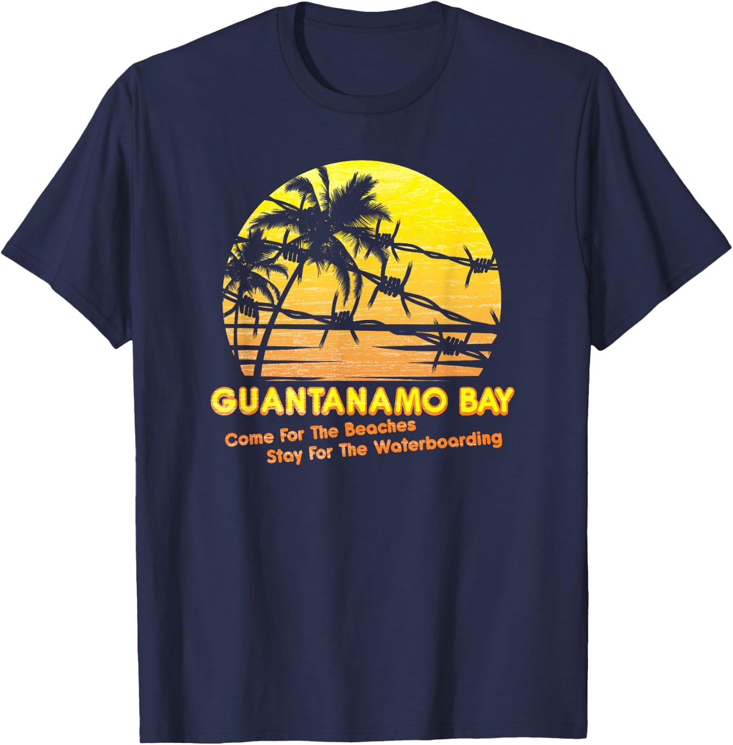 MEDALS OF AMERICA EST. 1976 GUANTANAMO BAY - Men's Black Classic Fit Short Sleeve - Small T-Shirt - T-Shirt | Navy