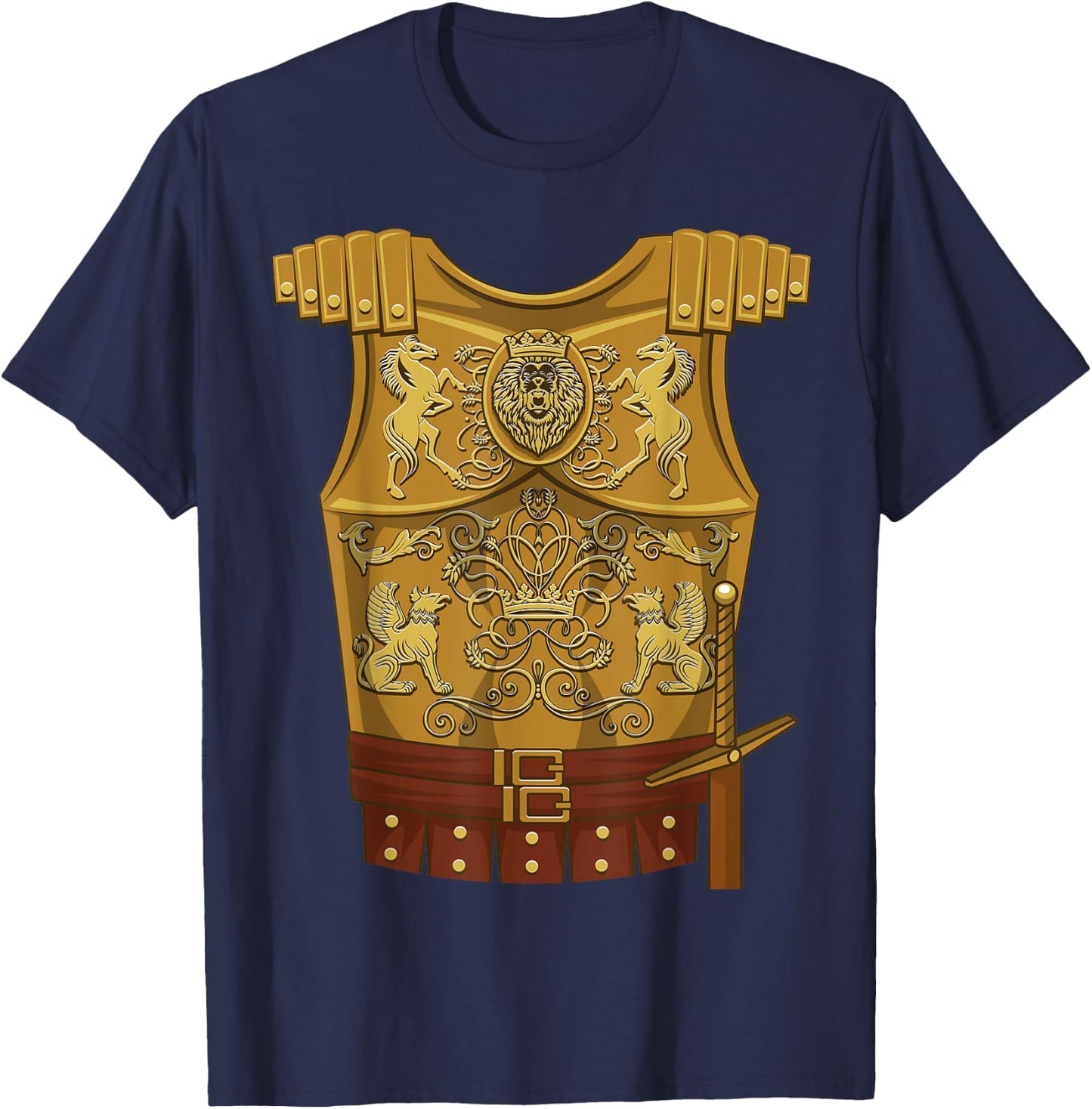 Cool Gladiator Halloween Combat Costume Shirt Fighter Gift T-Shirt - T-Shirt | Navy