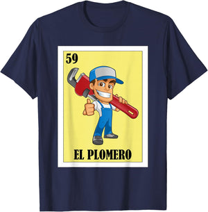 Funny Mexican Design for Plumbers - El Plomero T-Shirt - T-Shirt | Navy