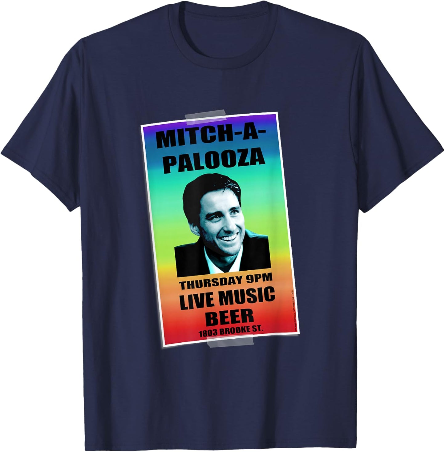 Old School Rainbow Mitchapalooza T-Shirt - T-Shirt | Navy