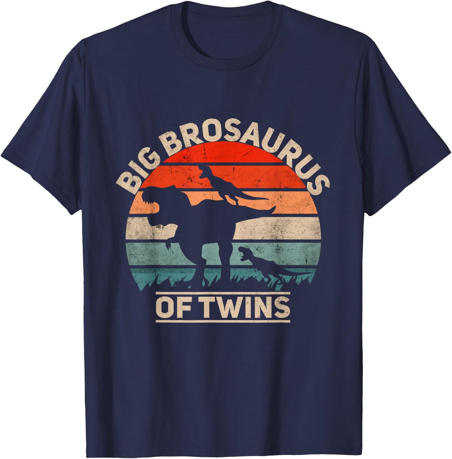 Big Brother of Twins Pregnancy Announcement T-Shirt - T-Shirt | Navy