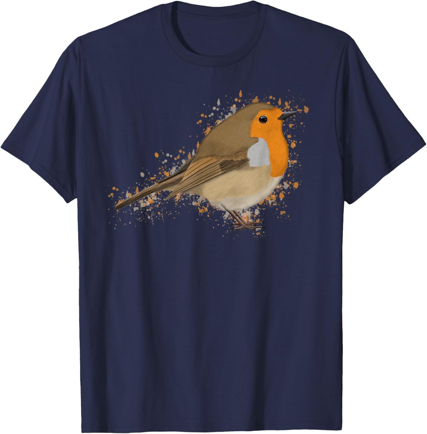 Robin Bird Birder Birdlover Birdwatcher Animal Biologist T-Shirt - T-Shirt | Navy