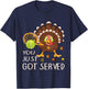 You Just Got Served Funny Turkey Tennis Thanksgiving Tennis T-Shirt - T-Shirt | Navy