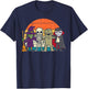 Witch Skeleton Mummy Vampire Retro Halloween Boys Girls Kids T-Shirt - T-Shirt | Navy