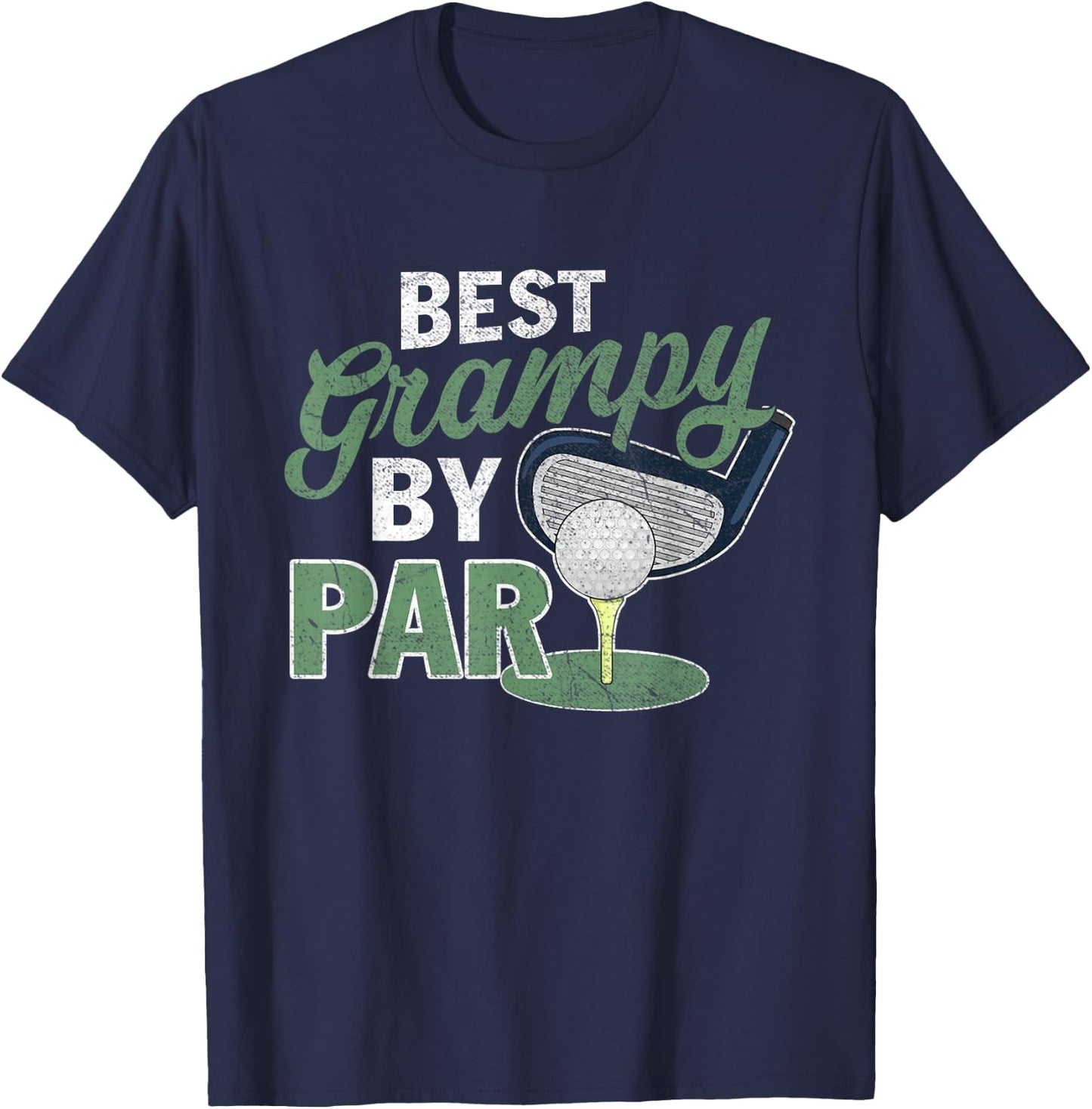 Best Grampy By Par Fathers Day Golf Sports T-Shirt - T-Shirt | Navy