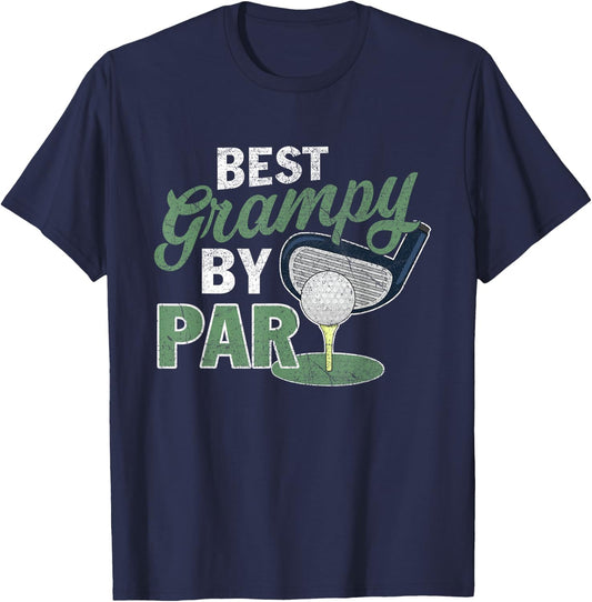 Best Grampy By Par Fathers Day Golf Sports T-Shirt - T-Shirt | Navy