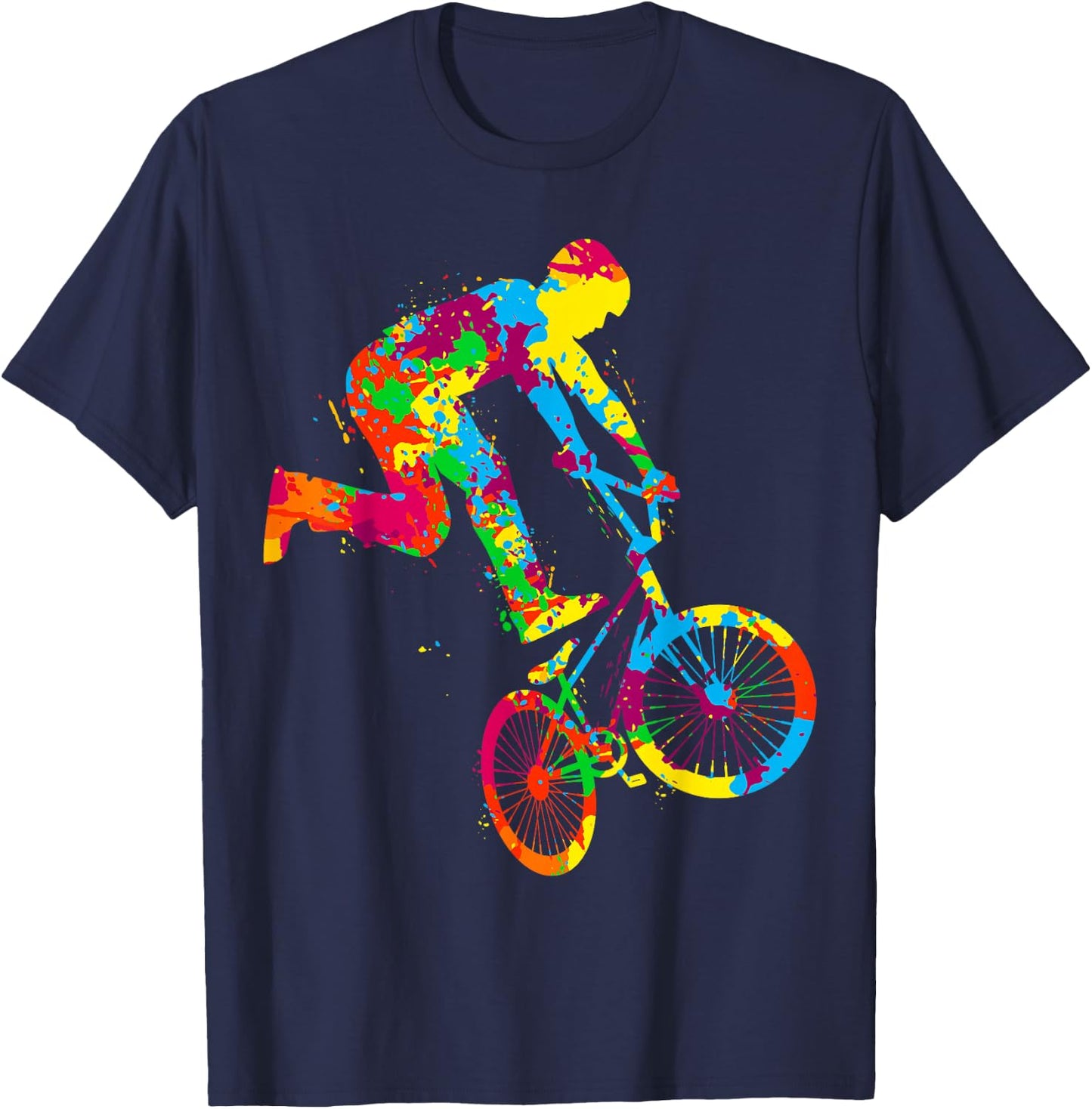 BMX Bike Stunt Rider Boys Children T-Shirt - T-Shirt | Navy