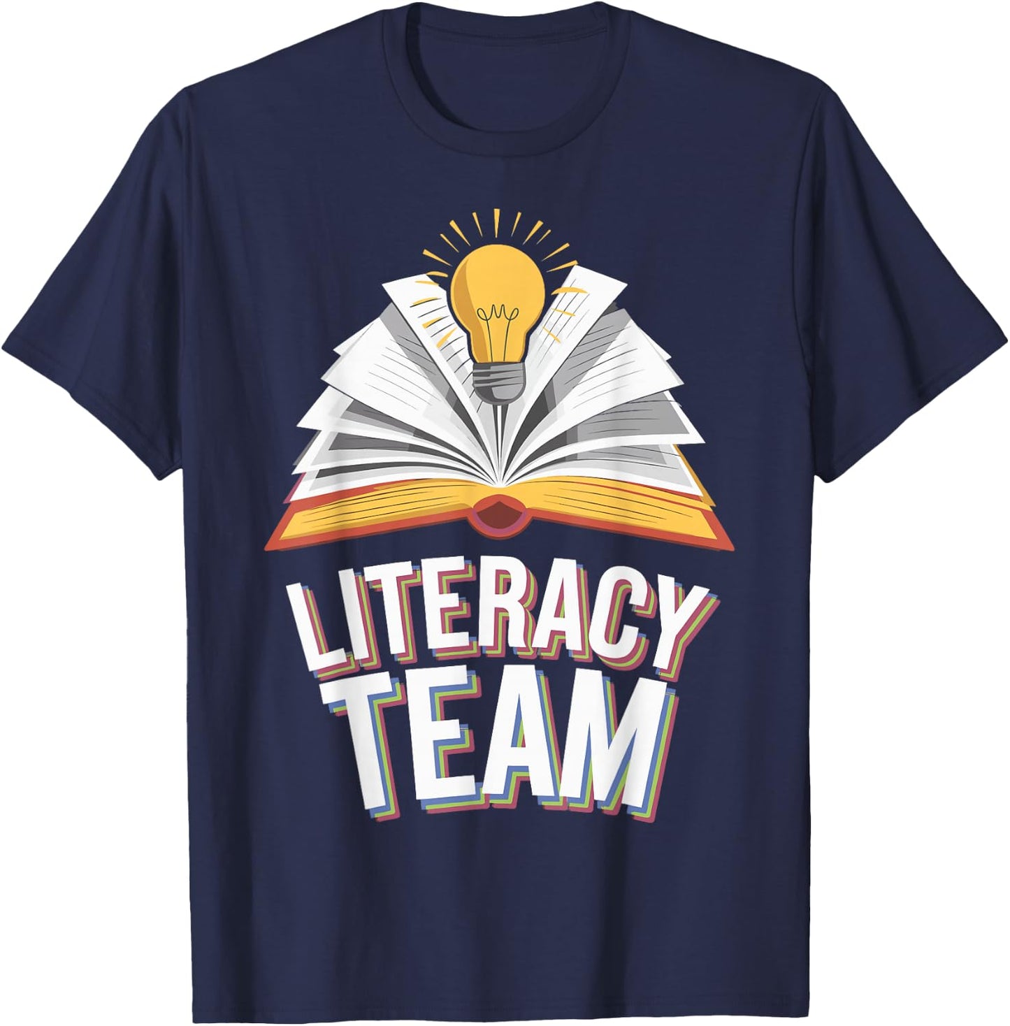 Literacy Team Teacher T-Shirt - T-Shirt | Navy