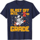 Blast Off Into Second Grade Funny Back To School 2nd Graders T-Shirt - T-Shirt | Navy
