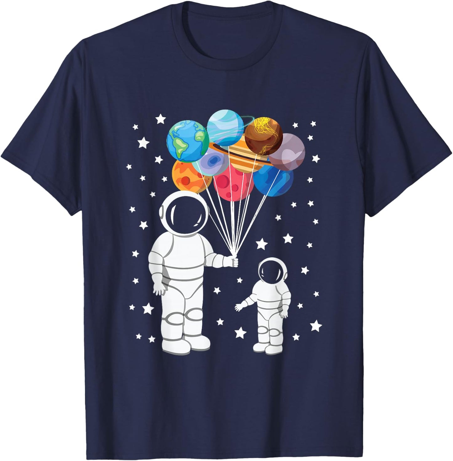 Astronaut Spaceman Funny Space Dwarf Solar System Astronomy T-Shirt - T-Shirt | Navy