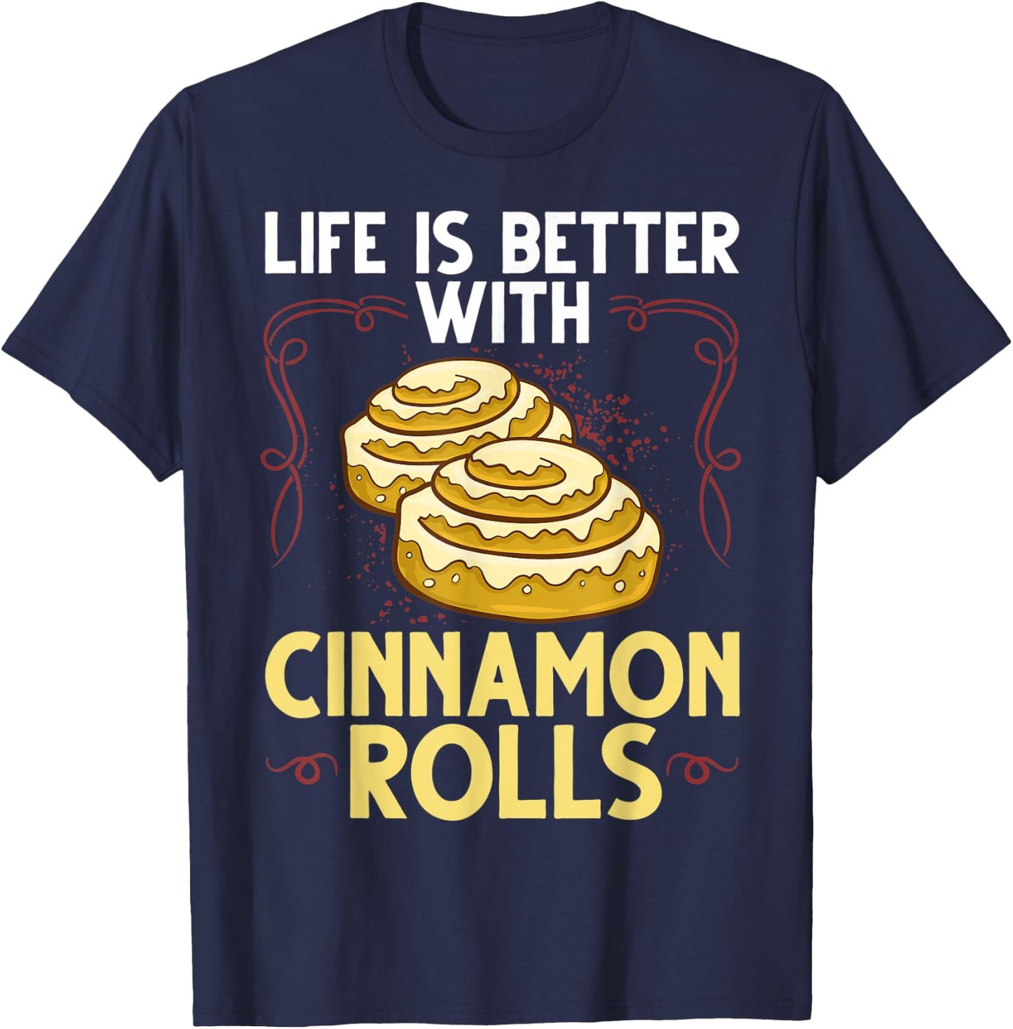 Cinnamon Roll Buns Recipe Gluten Free Keto T-Shirt - T-Shirt | Navy