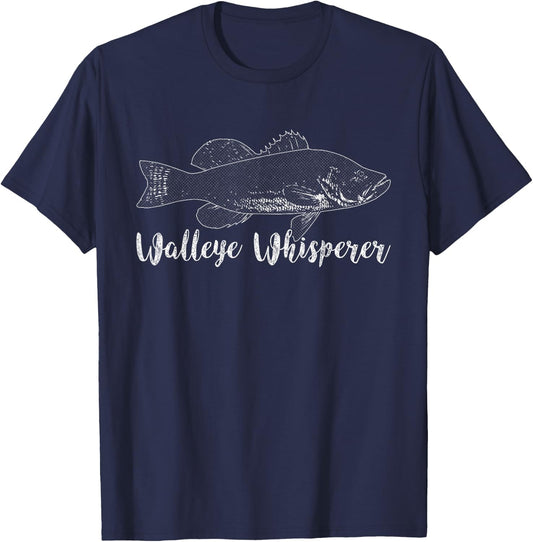 Walleye Fishing Shirts Walleye Whisperer T-Shirt - T-Shirt | Navy