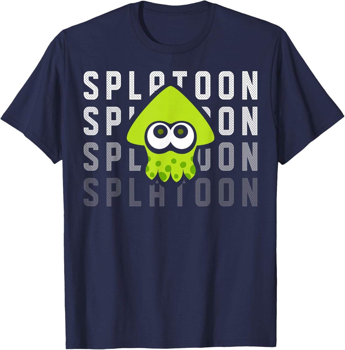 Nintendo Splatoon Gradient Green Squid Graphic T-Shirt - T-Shirt | Navy