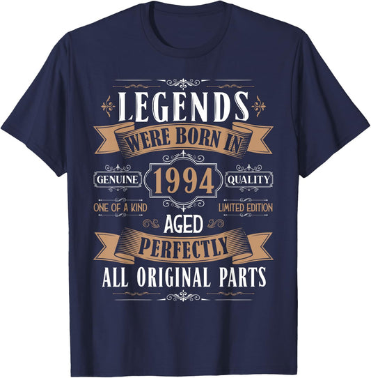 Legends Born In 1994 31st Birthday 31 Years Old Bday Men T-Shirt - T-Shirt | Navy