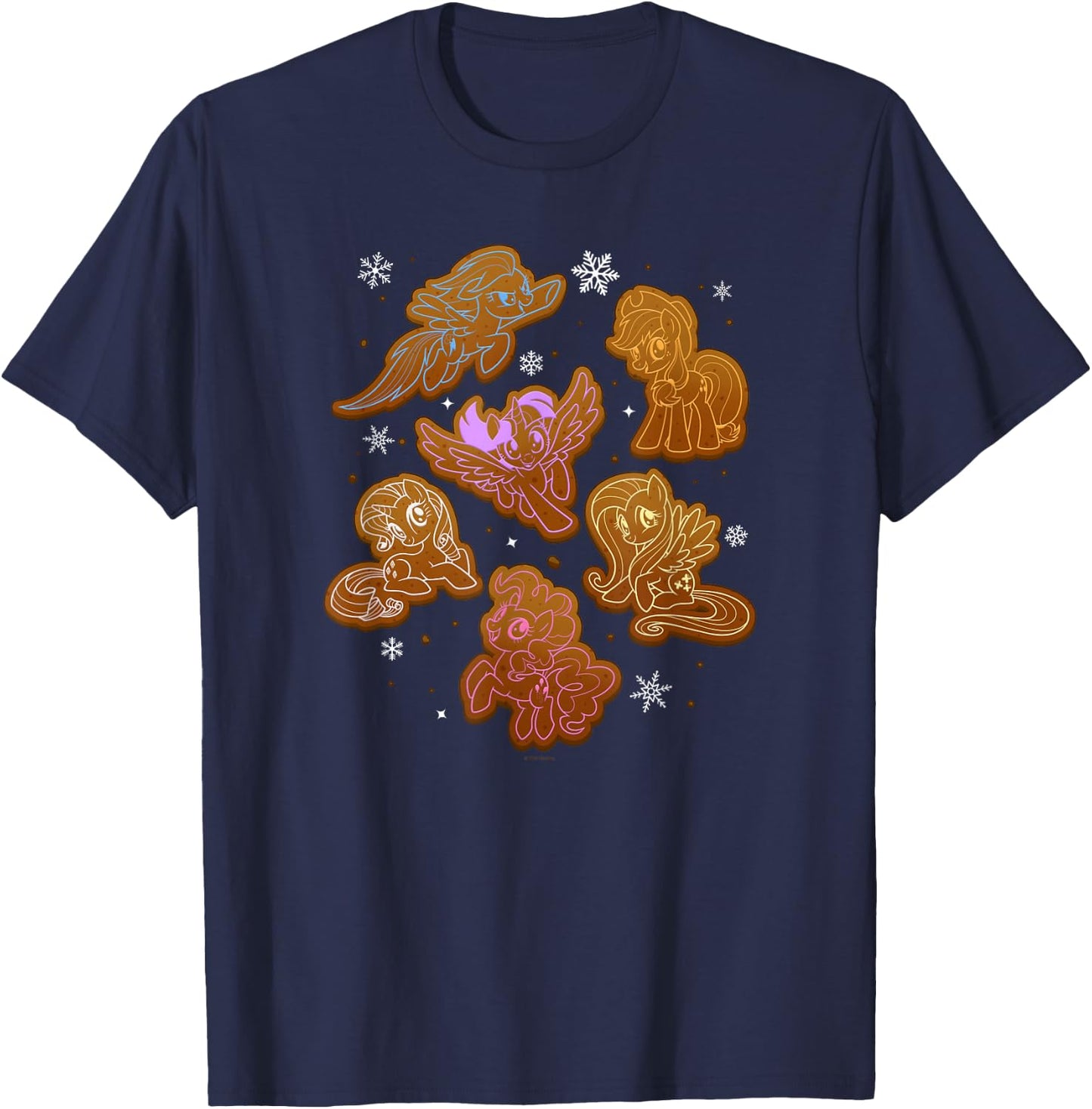 My Little Pony Christmas Gingerbread Cookies Ponies T-Shirt - T-Shirt | Navy