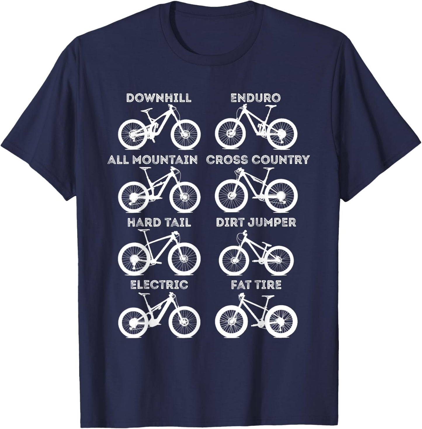 MTB Mountain Bike Biking Enthusiast Biker Bicycling Clothing T-Shirt - T-Shirt | Navy