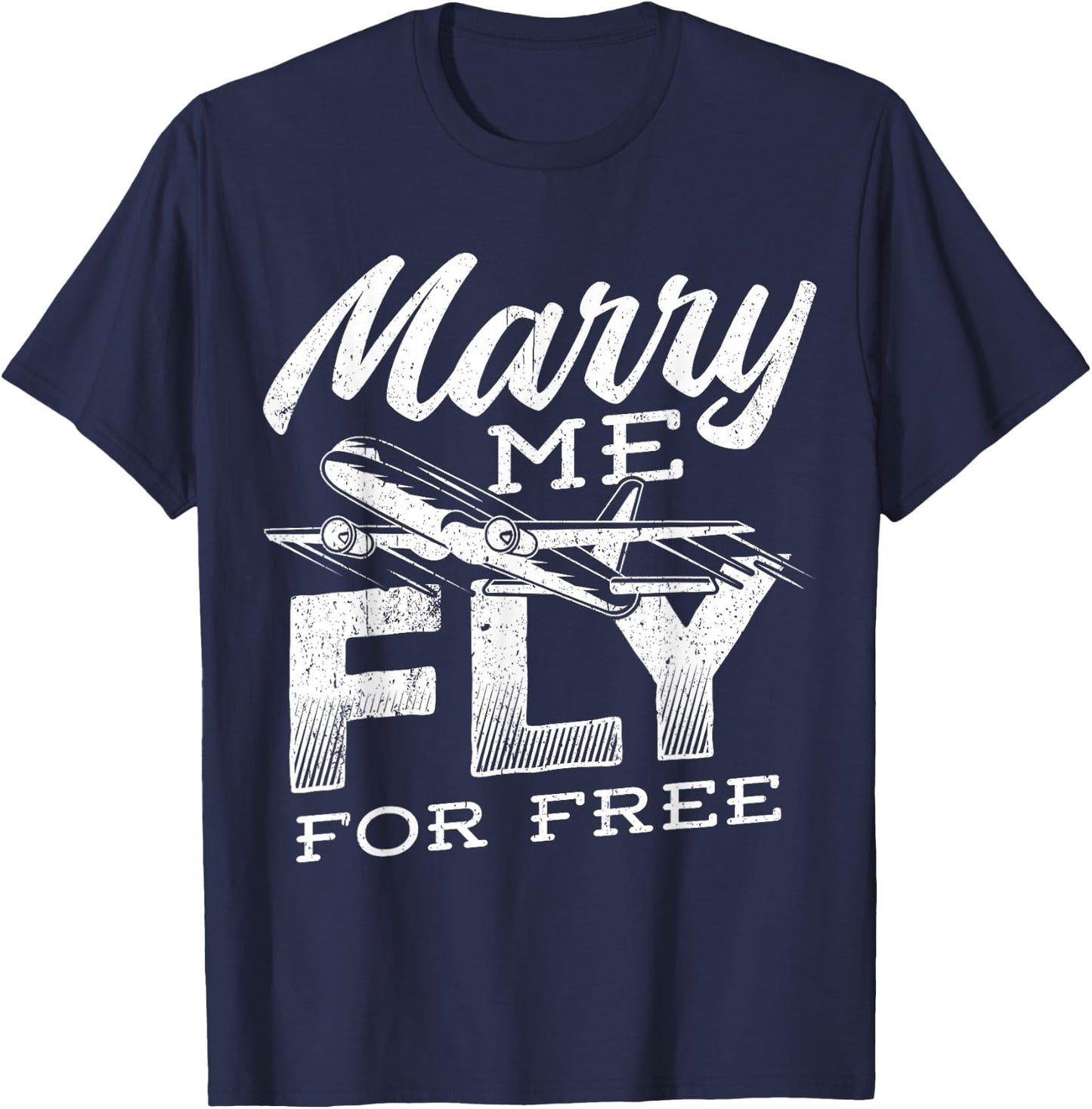 Marry Mich, Fly Free - Airplane Captain T-Shirt - T-Shirt | Navy
