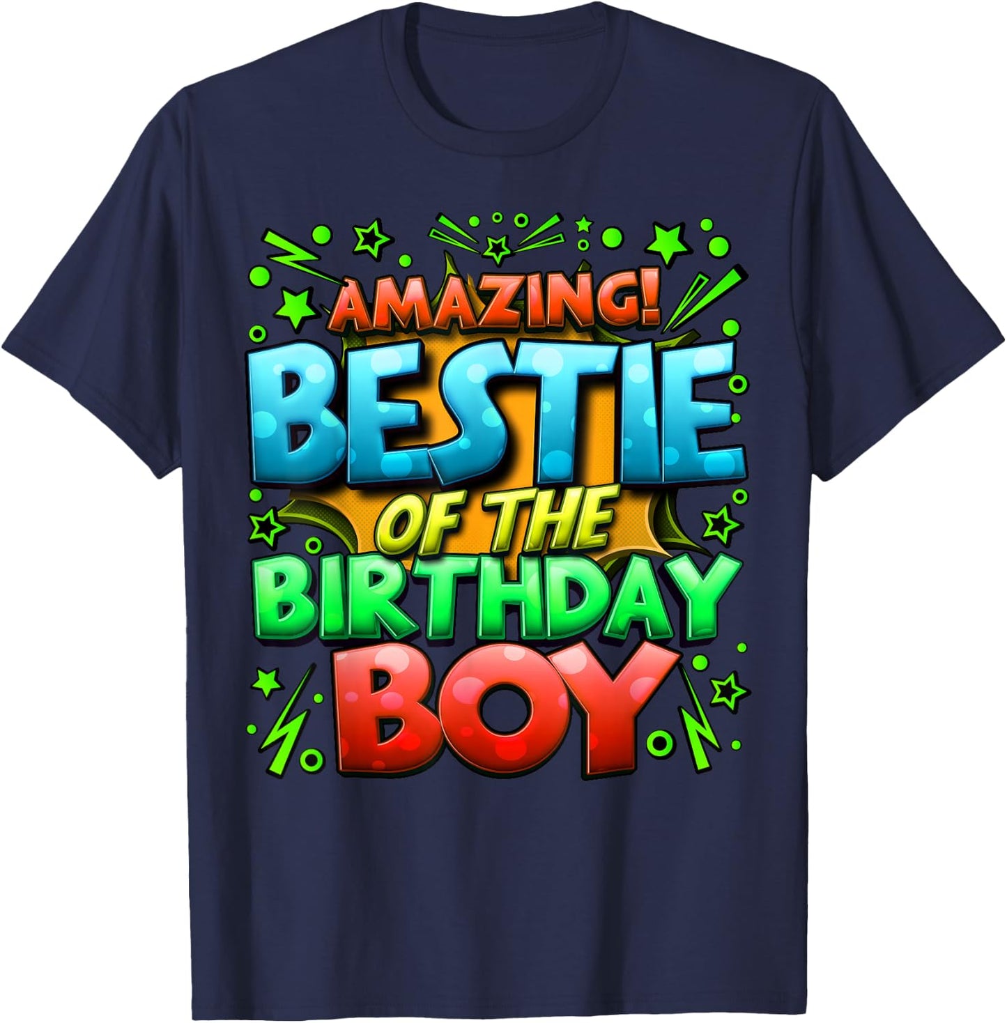 Best Friend of the Birthday Boy Matching Family Bestie T-Shirt - T-Shirt | Navy