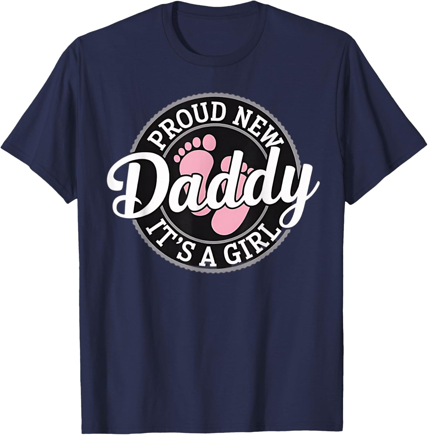 New Dad Est. 2026 Father 2026 Girl Boy Dad 2026 Baby Daddy T-Shirt - T-Shirt | Navy