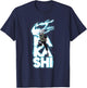 Naruto Shippuden Kakashi Stacked Type T-Shirt - T-Shirt | Navy