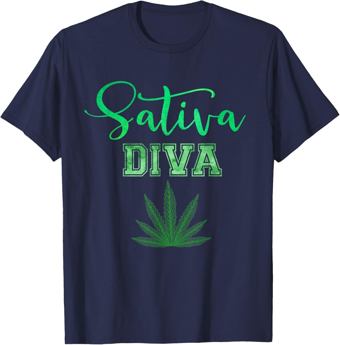 Sativa Diva Funny Shirt T-Shirt - T-Shirt | Navy