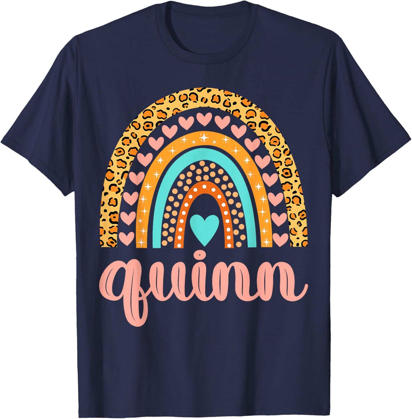 Quinn Quinn Name Birthday Shirt Gift T-Shirt - T-Shirt | Navy
