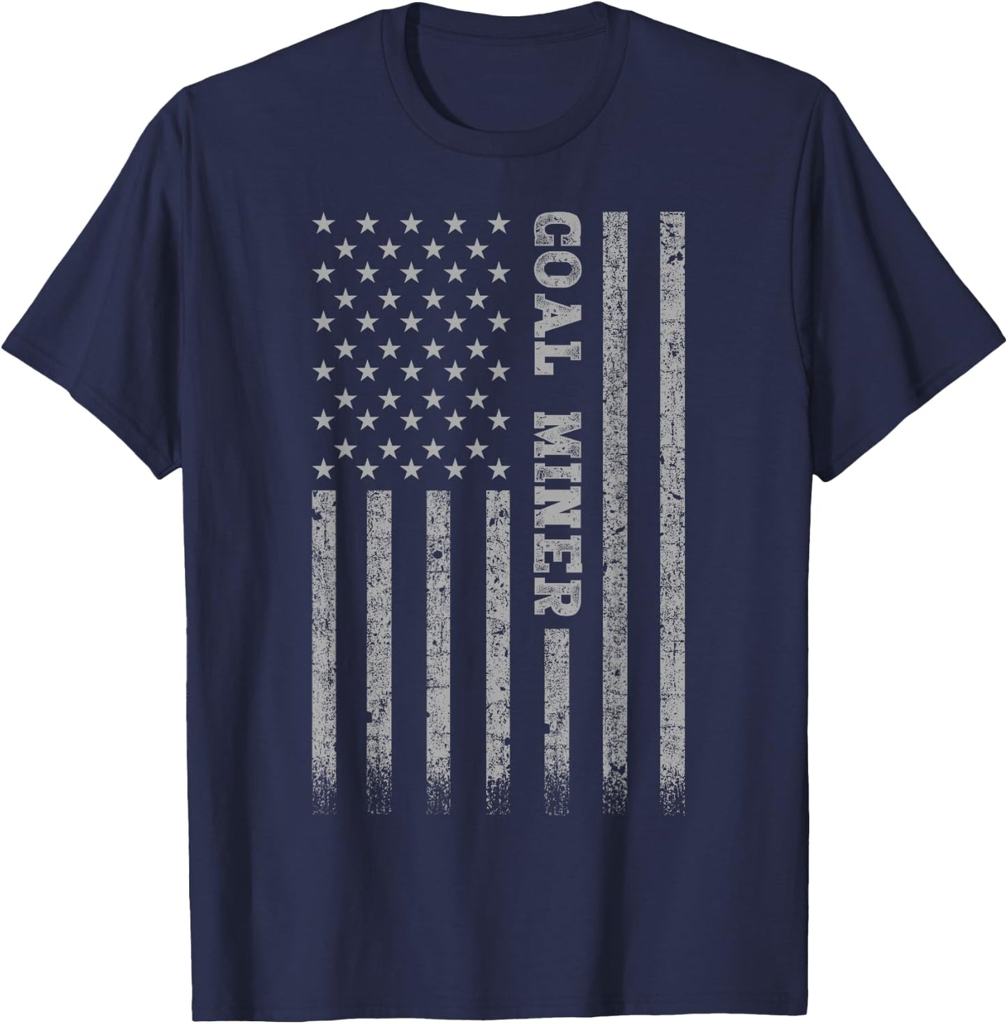 Coal Miner American Flag T-Shirt - T-Shirt | Navy