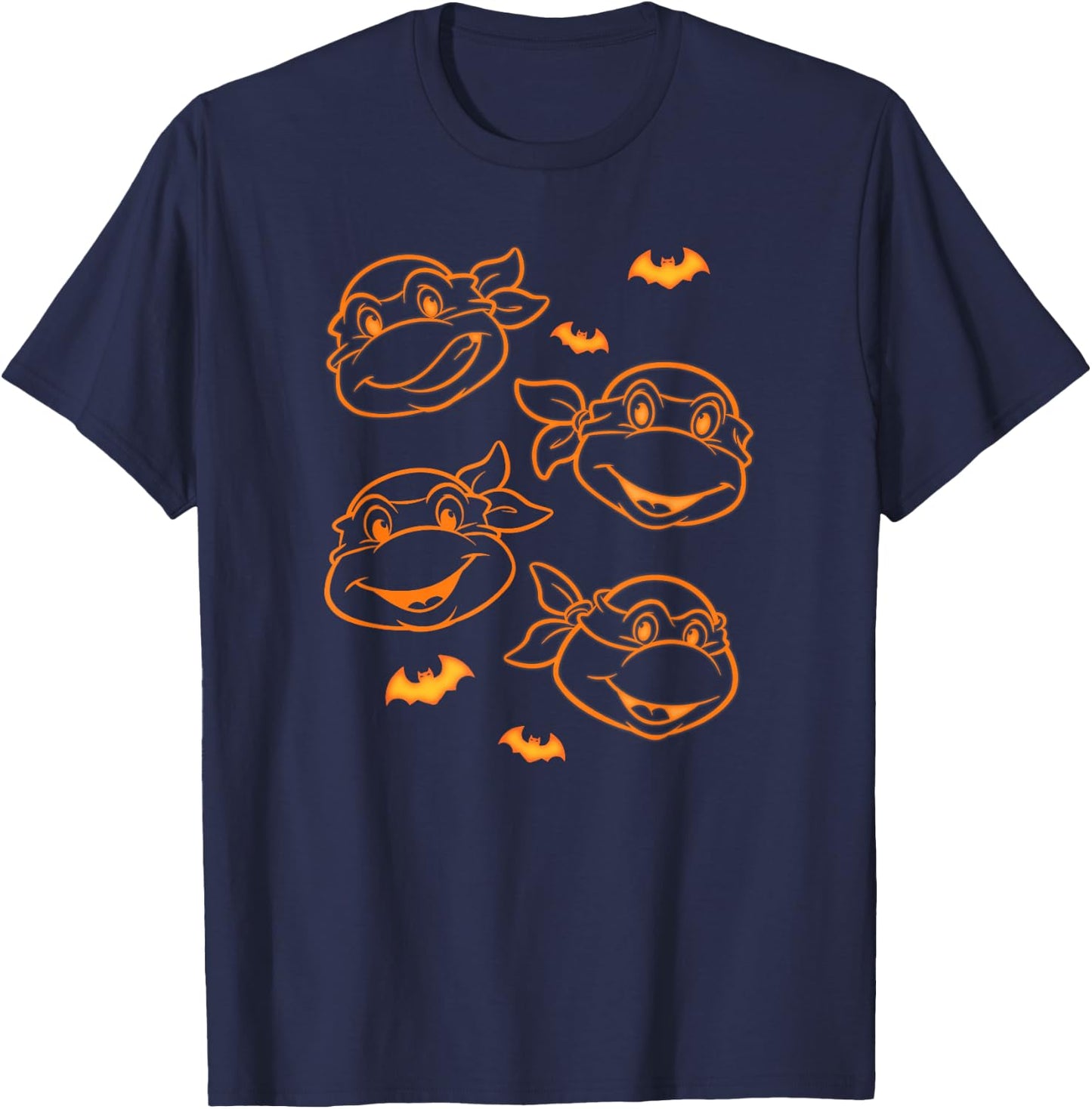 Teenage Mutant Ninja Turtles Halloween Spooky Ninja Faces T-Shirt - T-Shirt | Navy