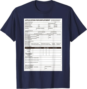 Funny Scary Halloween Costume Job Application Trick or Treat T-Shirt - T-Shirt | Navy