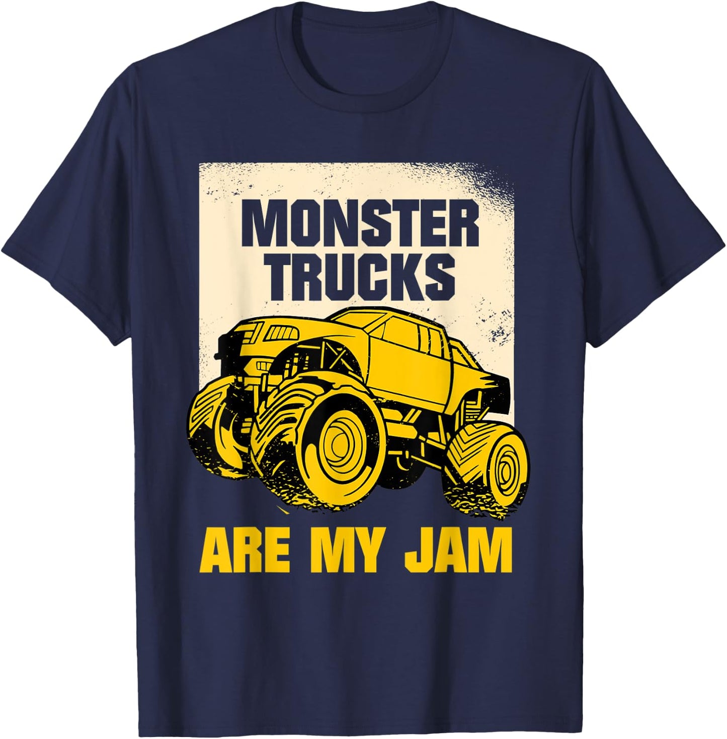 Monster Trucks Are My Jam Monster Truck T-Shirt - T-Shirt | Navy