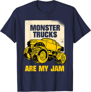 Monster Trucks Are My Jam Monster Truck T-Shirt - T-Shirt | Navy
