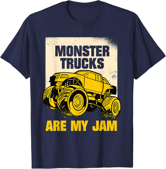 Monster Trucks Are My Jam Monster Truck T-Shirt - T-Shirt | Navy
