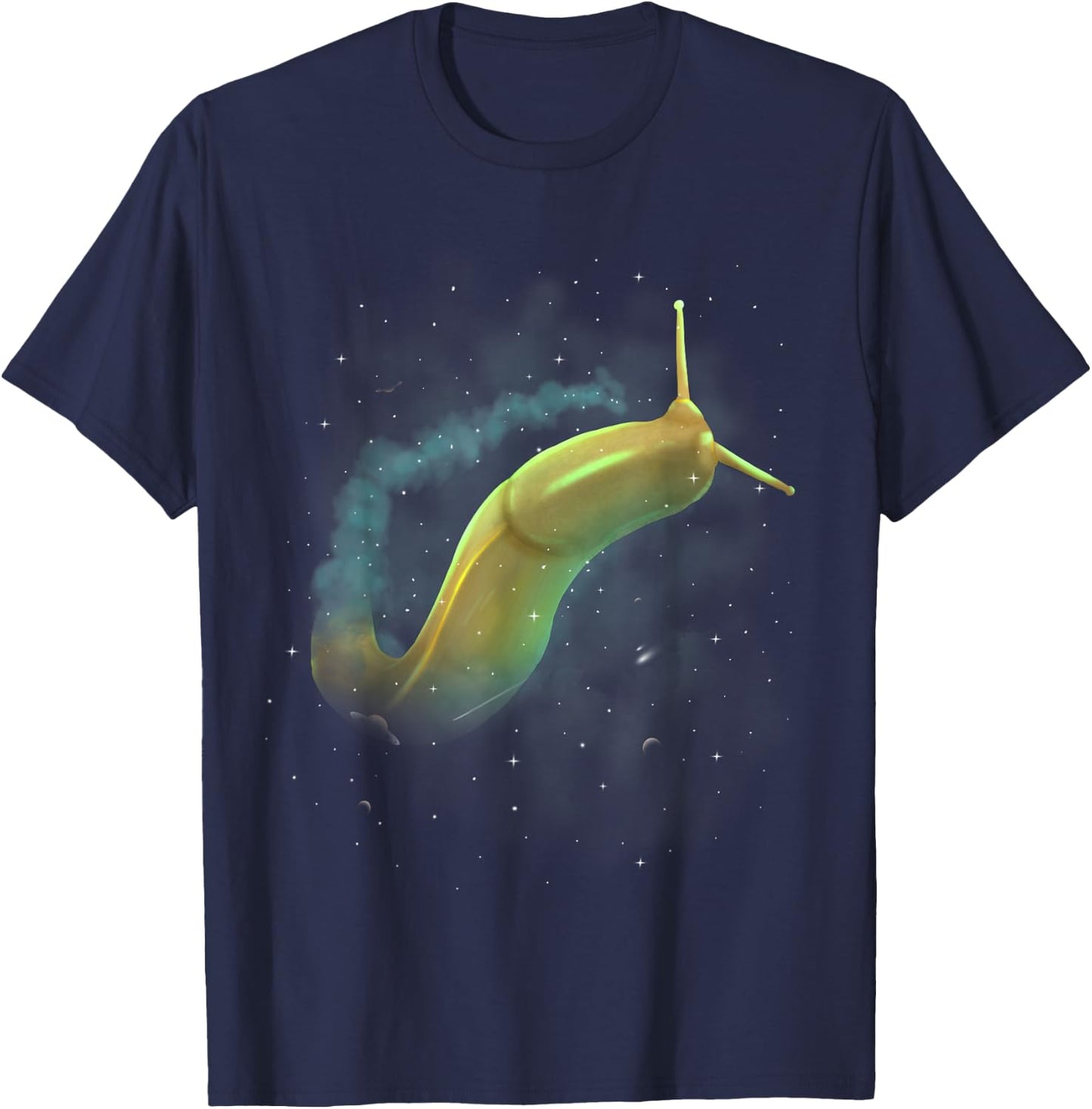 Banana Slug Cosmic Galaxy Celestial Outer Space Astronomy T-Shirt - T-Shirt | Navy