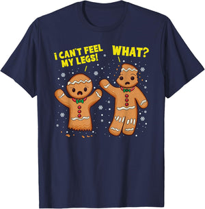 I Can't Feel My Legs What Christmas Gingerbread Man Baking T-Shirt - T-Shirt | Navy