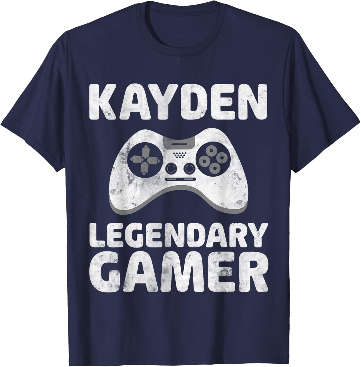 Personalized Legendary Gamer Shirt Kayden Name Video Gamer T-Shirt - T-Shirt | Navy