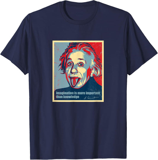 Imagination is more important than knowledge T-Shirt - T-Shirt | Navy