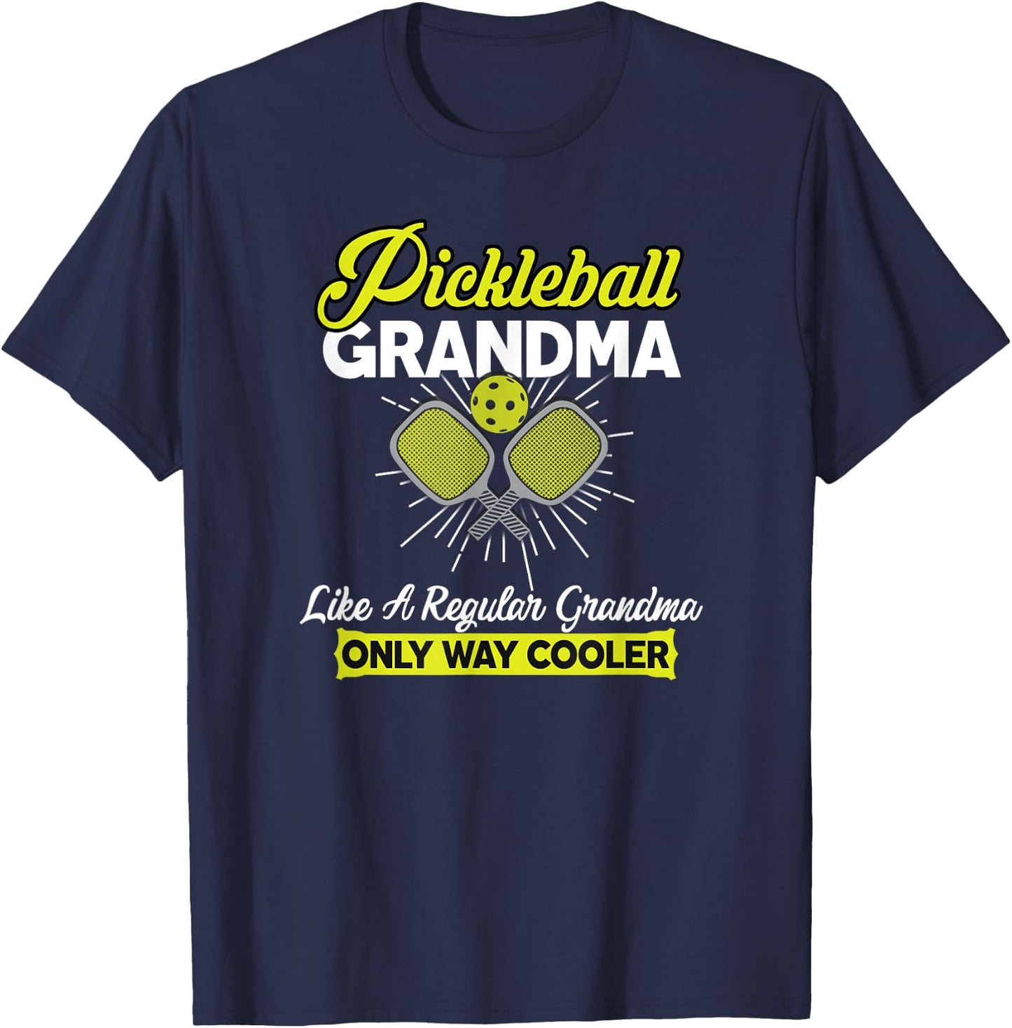 Pickleball Grandma Funny Women Player Pickle Ball T-Shirt - T-Shirt | Navy