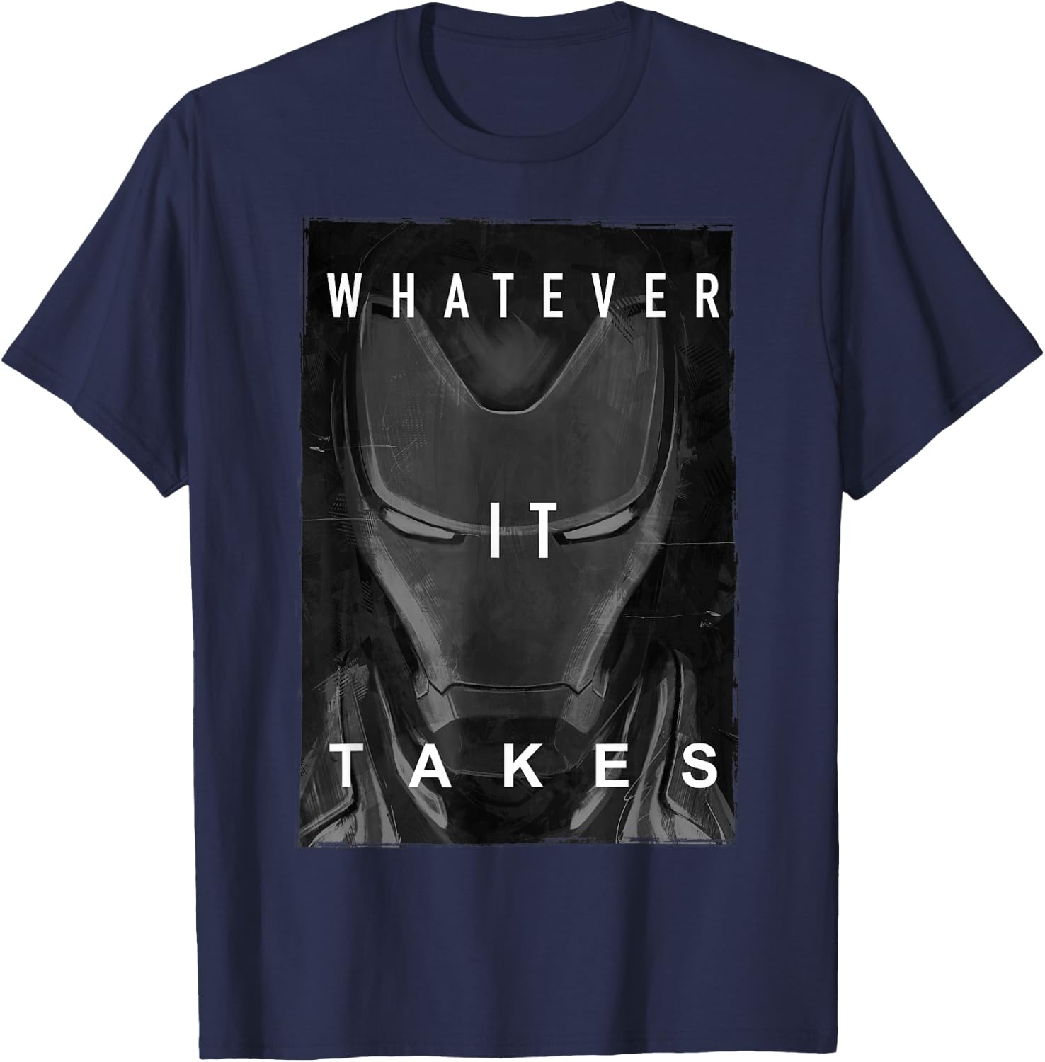 Marvel Avengers Endgame Iron Man Dark Poster Small T-Shirt - T-Shirt | Navy