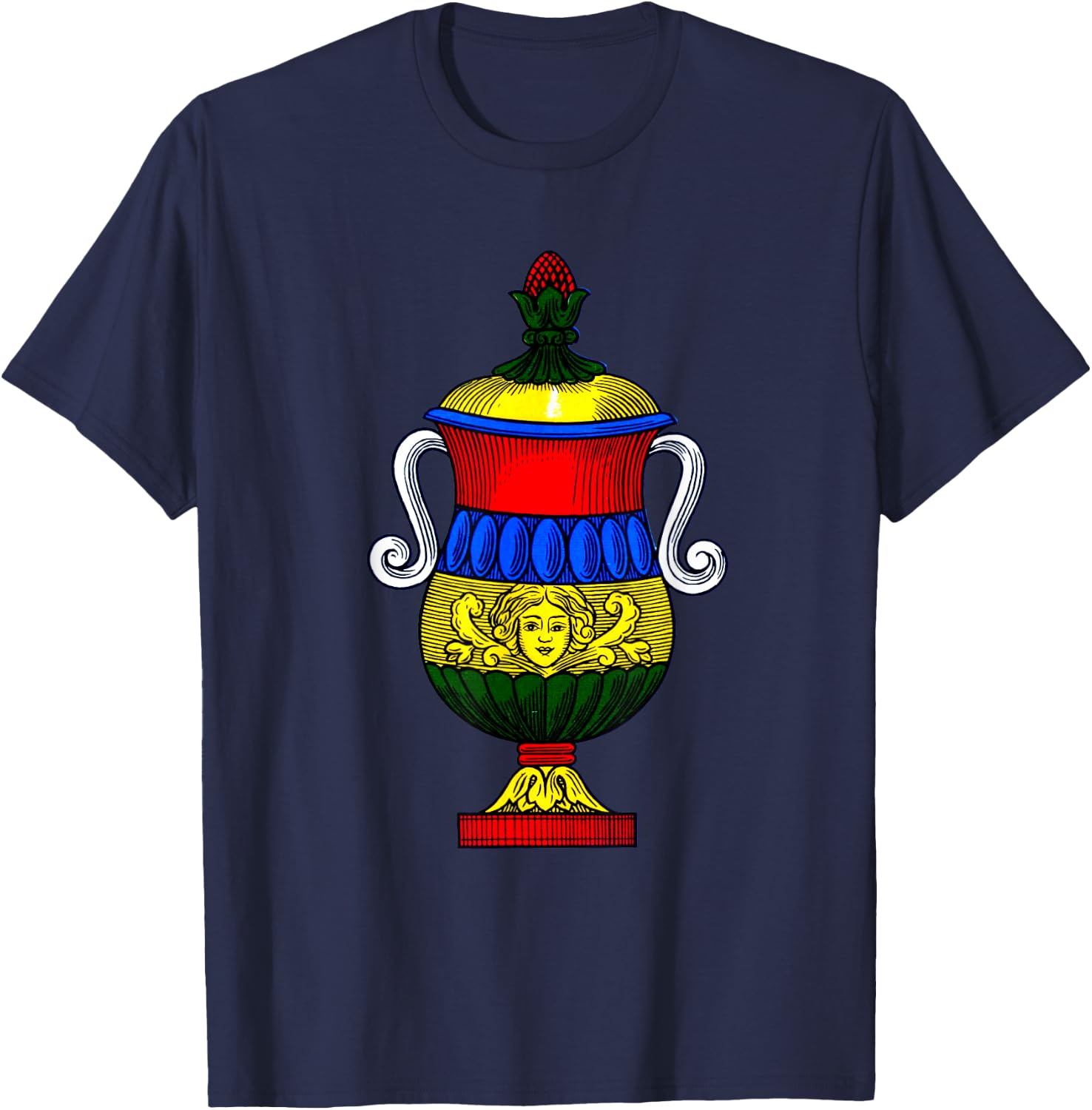 Ace of Cups [Neapolitan Cards] The Italian Playing Cards T-Shirt - T-Shirt | Navy