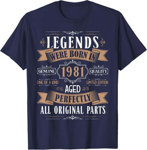 Legends Born In 1981 44th Birthday 44 Years Old Bday Men