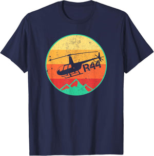 Robinson R-44 Helicopter Helo Aviation Aviator Pilot Gift T-Shirt - T-Shirt | Navy