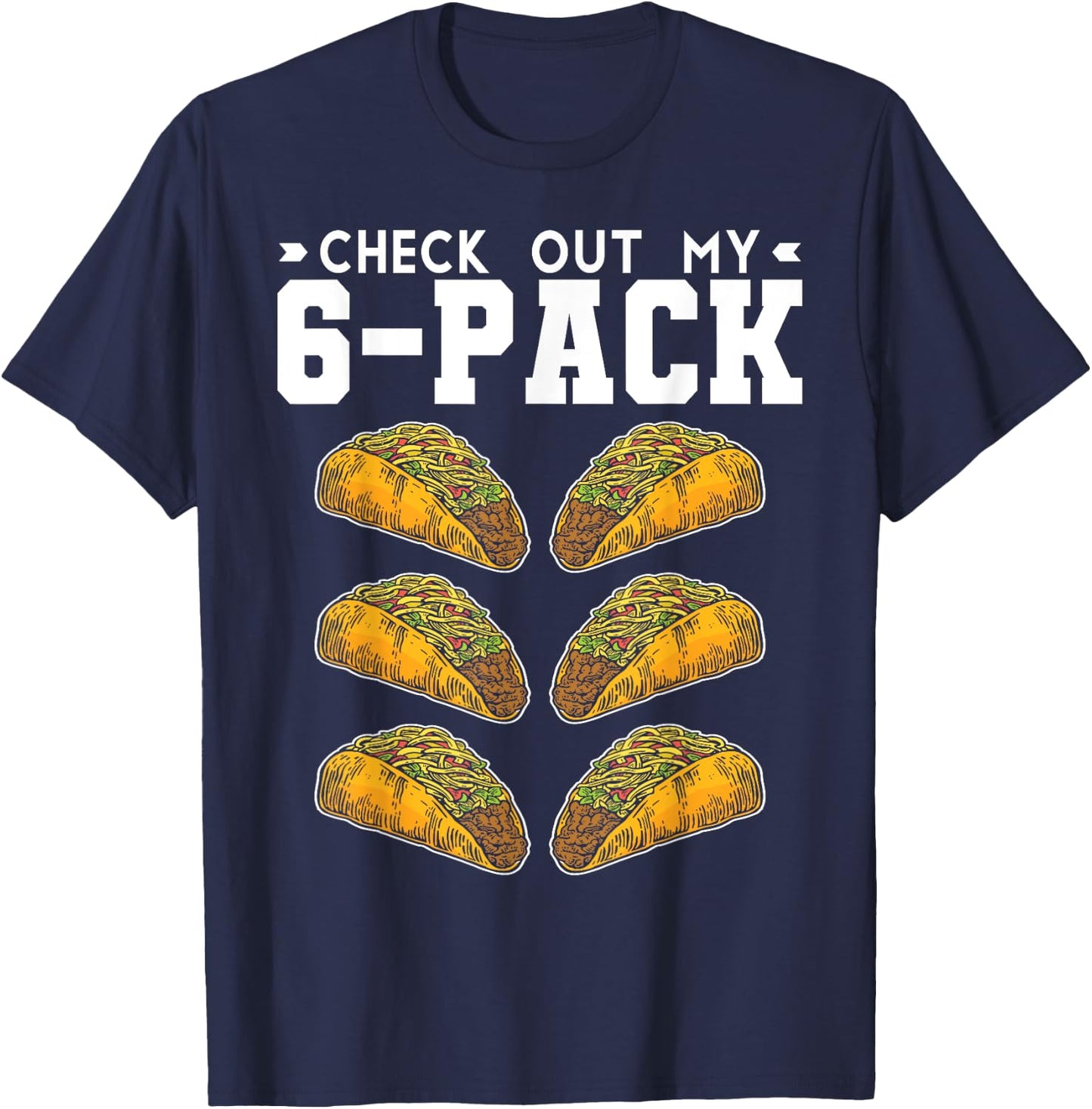 Tacco Junk Food Tacco, Pack of 6 T-Shirt - T-Shirt | Navy