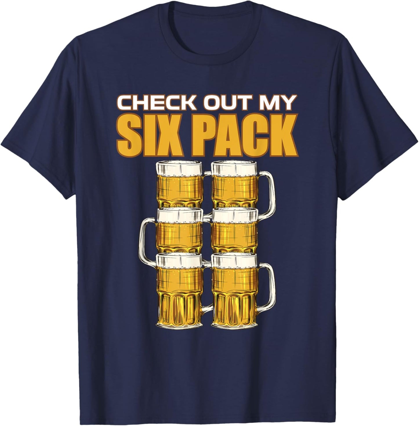 Check out my six pack Beer T-Shirt - T-Shirt | Navy